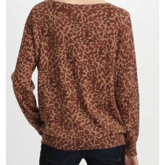 Marc By Marc Jacobs Womens Brown Animal Print Pull Over Top Shirt Small - Picture 11 of 12